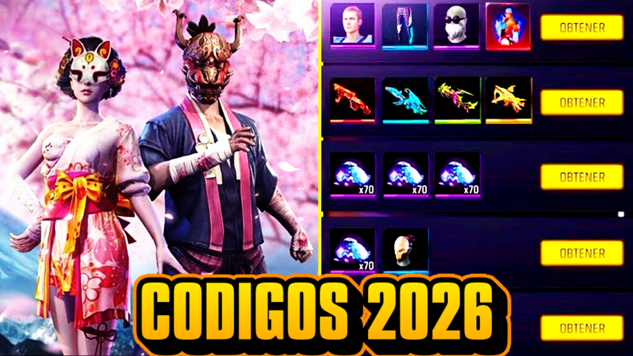 Códigos activos Free Fire 2026