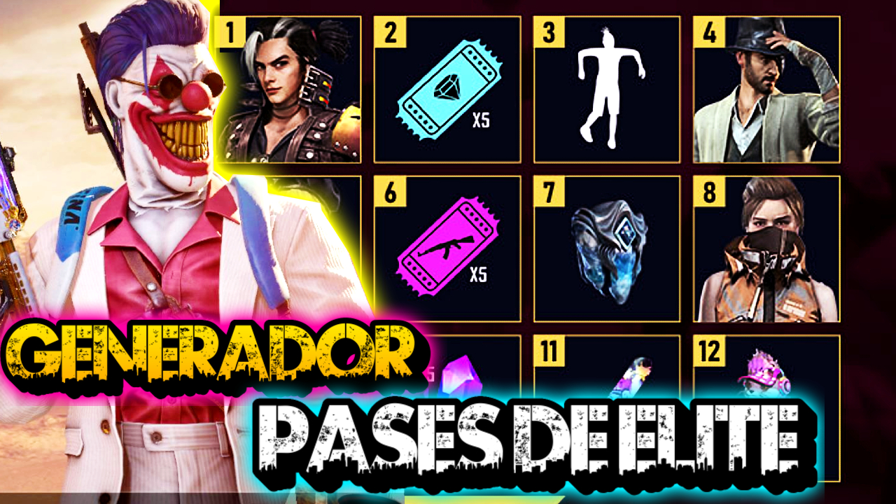 Generador de Pases Elite Free Fire 2026