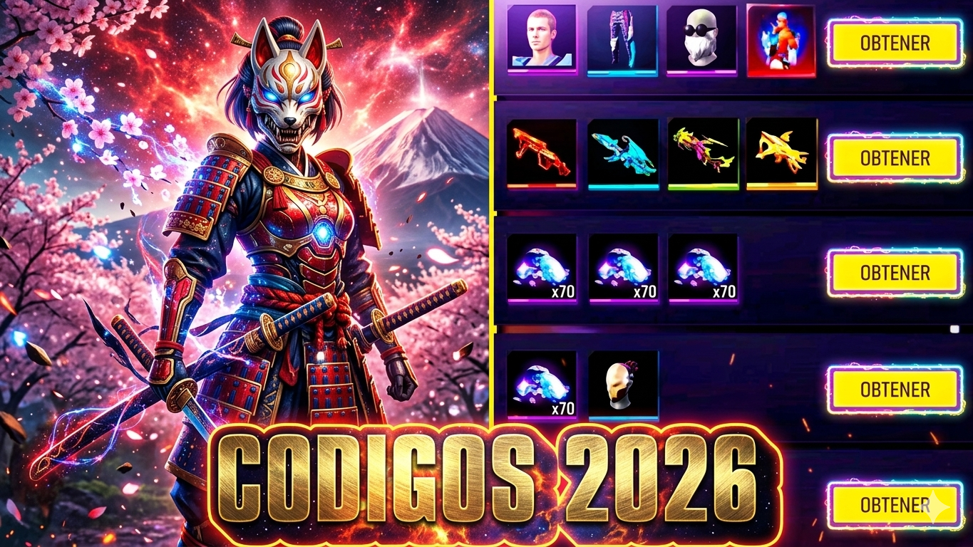 Interfaz de canje de códigos en Free Fire 2026