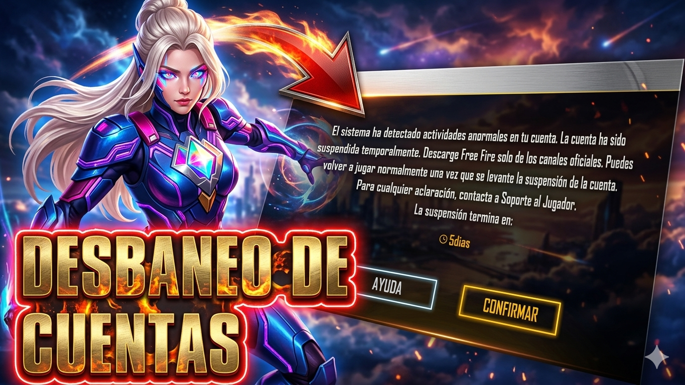 Desbaneo de cuentas de free fire